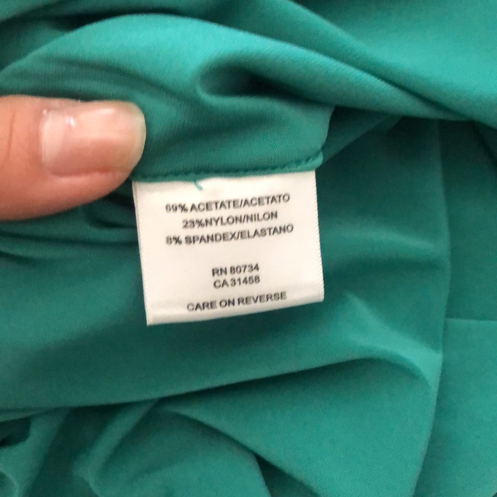 Bcbgmaxazria cocktail mini dress green dress |turquoise | stretch - Picture 13 of 14